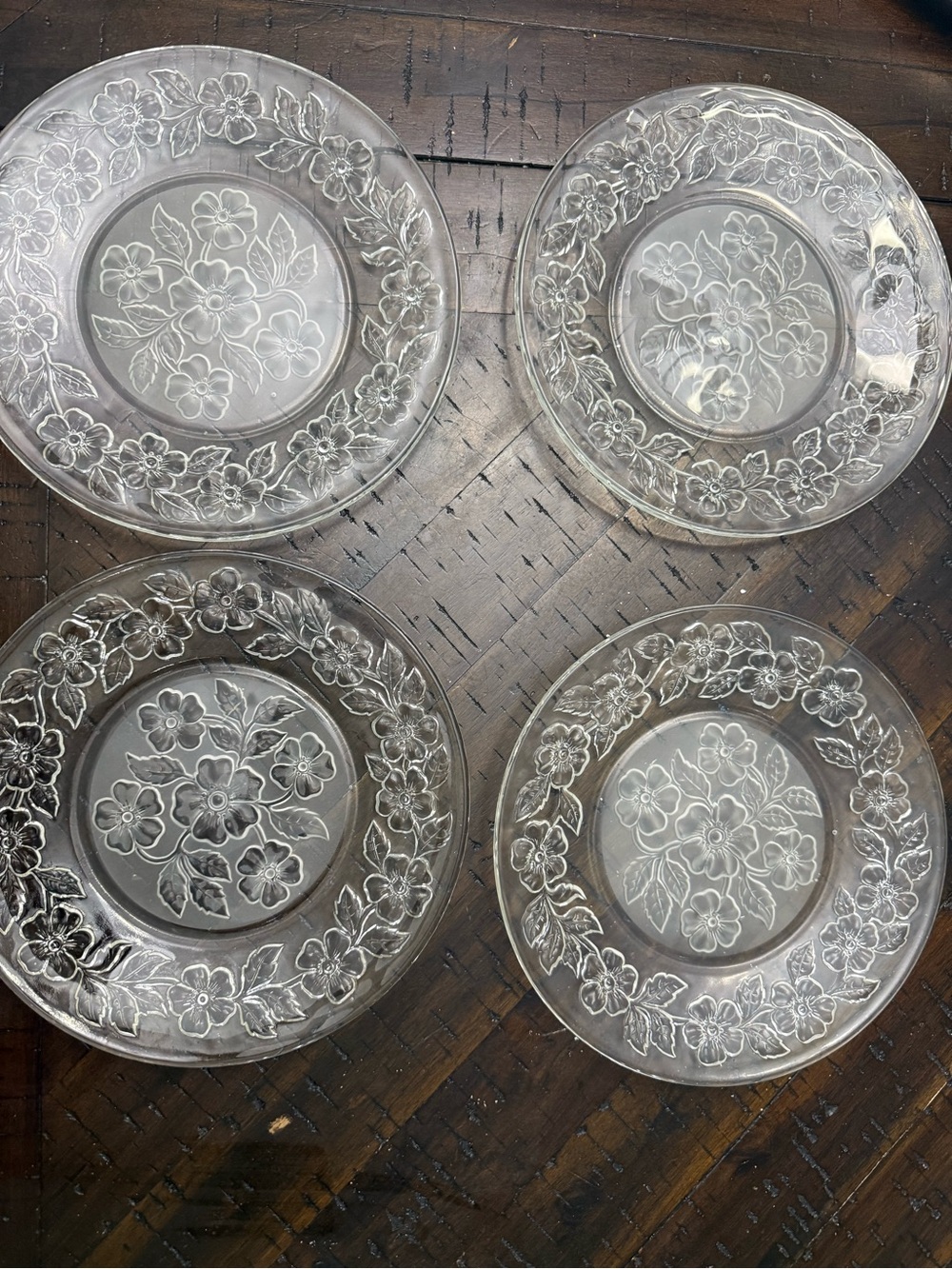 Princess House 8.25” Apple Blossom Plates - Set of 4